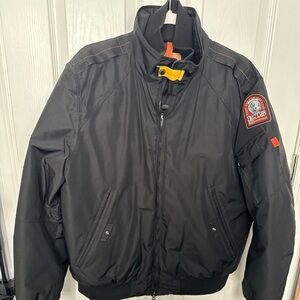 Men's Black Parajumper bomber Jacket sz L preowned